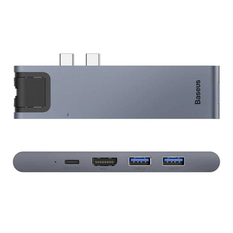 Baseus Thunderbolt C+Pro Seven-In-One Smart Hub Docking Station Grey Baseus Thunderbolt C+Pro Seven-In-One Smart Hub Docking Station Grey